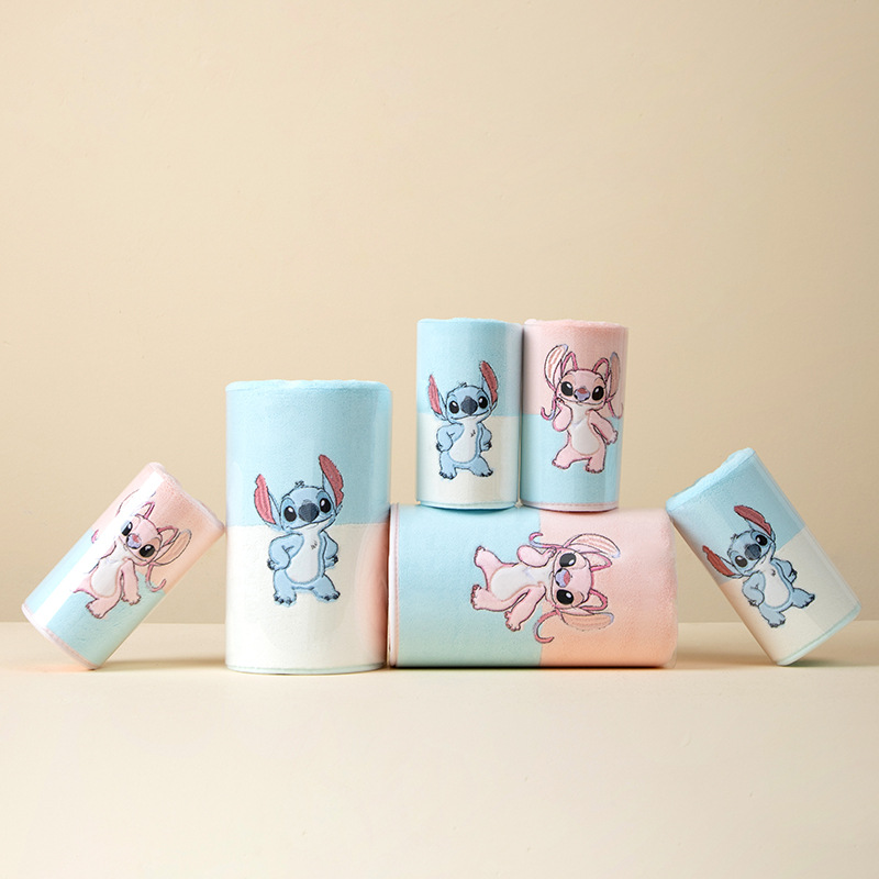 Disney Peripheral Stitch Coral Velvet Large Bath Towel Cartoon Absorbent Wearable and Wrapable Soft Couple Bath Towel New