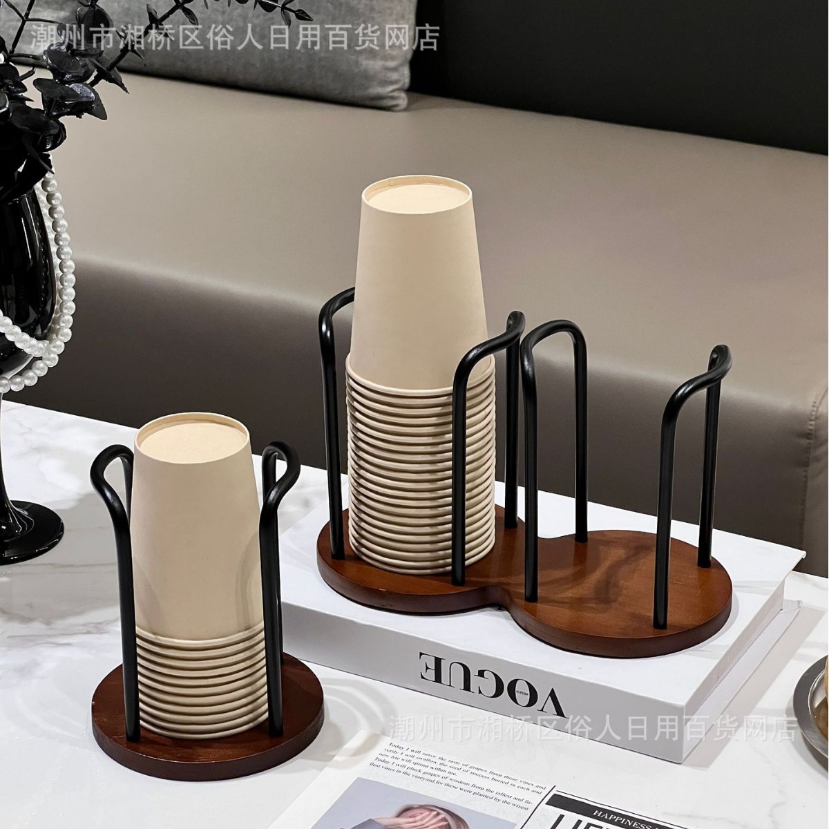 High-value Paper Cup Holder Disposable Cup Taker Desktop Coffee Table Storage Rack Tea Cup Coffee Cup Cup Holder