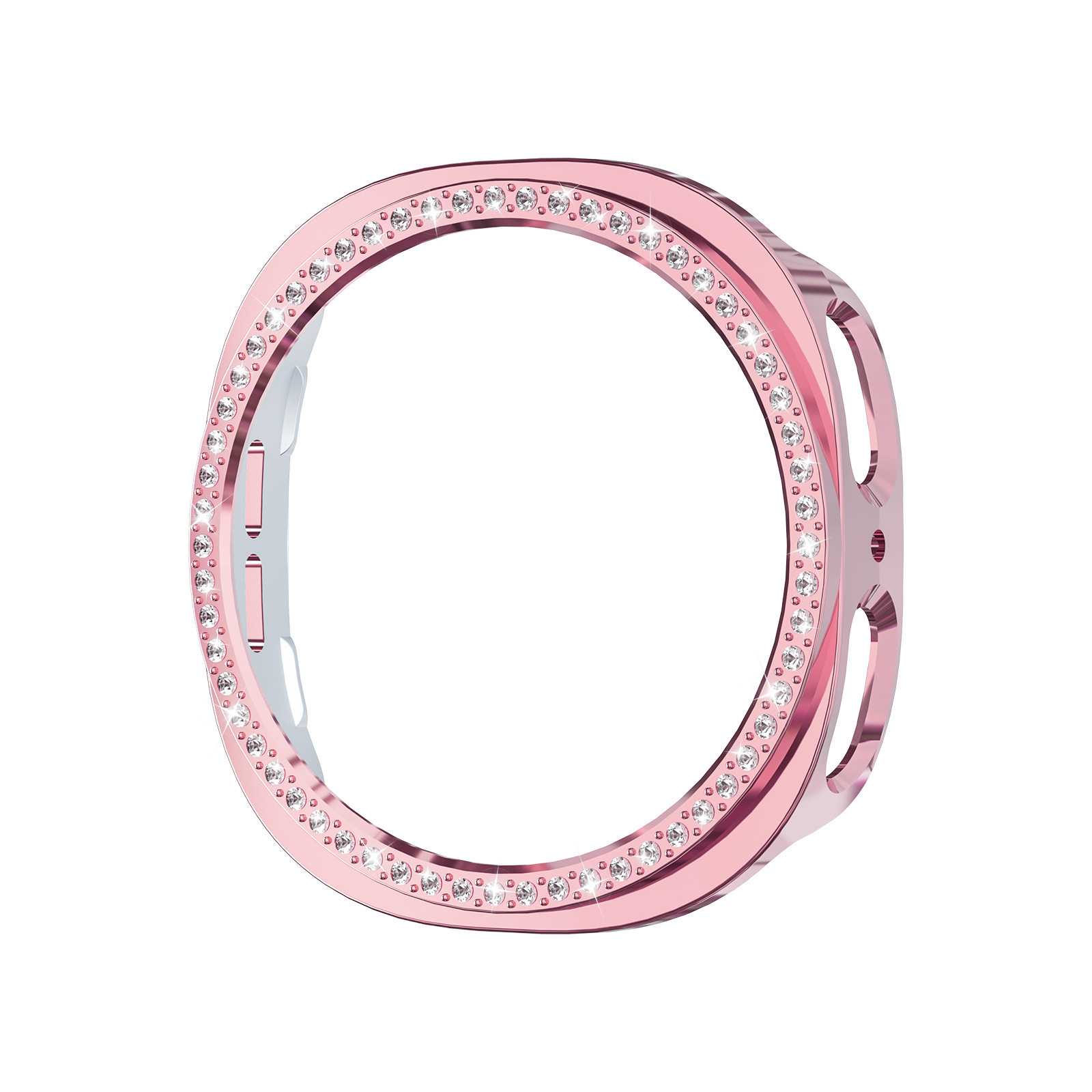 Suitable for Samsung Watch8 Diamond-Encrusted Hollow Watch Case Single-Row Diamond Protective Case Galaxy Watch7 Watch Case