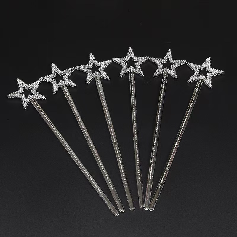 Cross-Border Cos Play Stage Performance Costume Props Five-Pointed Star Magic Wand Angel Star Fairy Wand Princess Wand