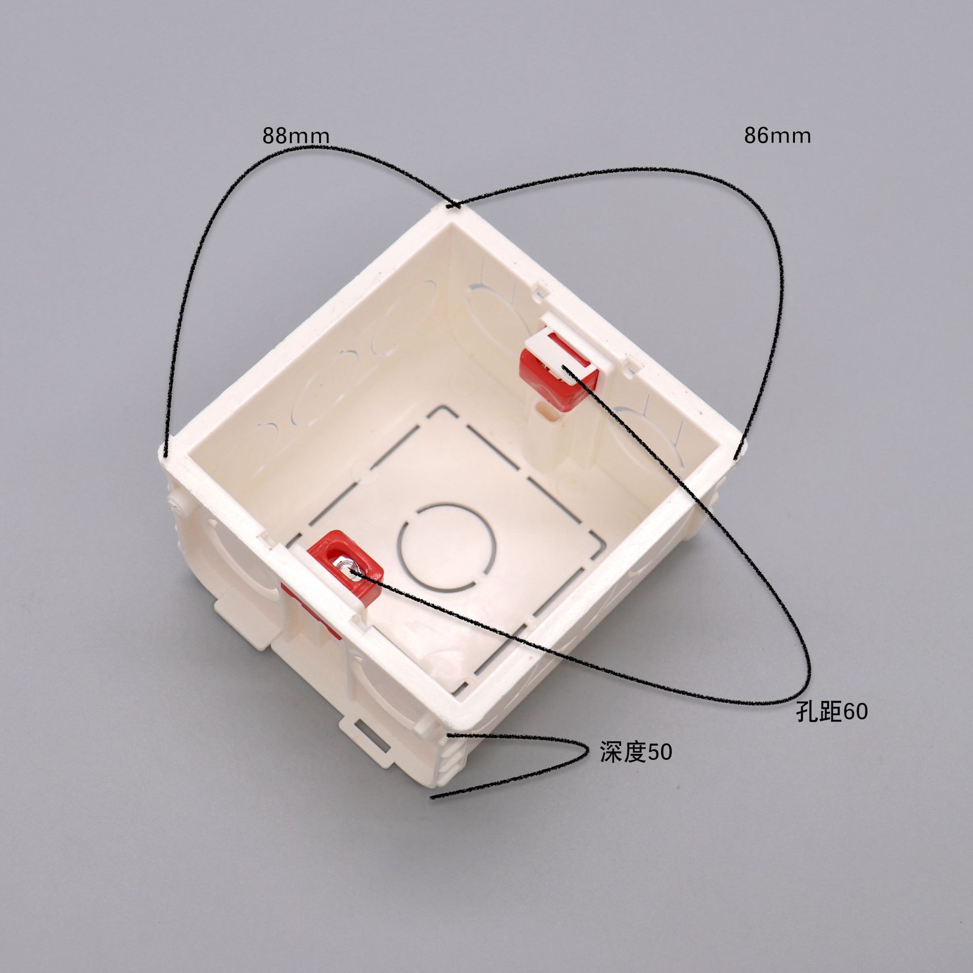 Flame Retardant PVC New Material 86 Wire Box 86pvc Junction Box Switch Socket Concealed Bottom Box Switch Wiring Box