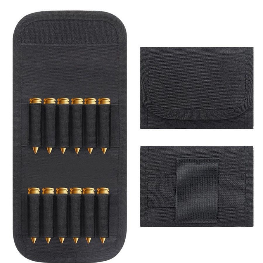 Outdoor Tactical Ammunition Pouch 12 Bullet Pouch Gun Bag Accessory Bag Molle Waist Hanging Tactical Bullet Bag