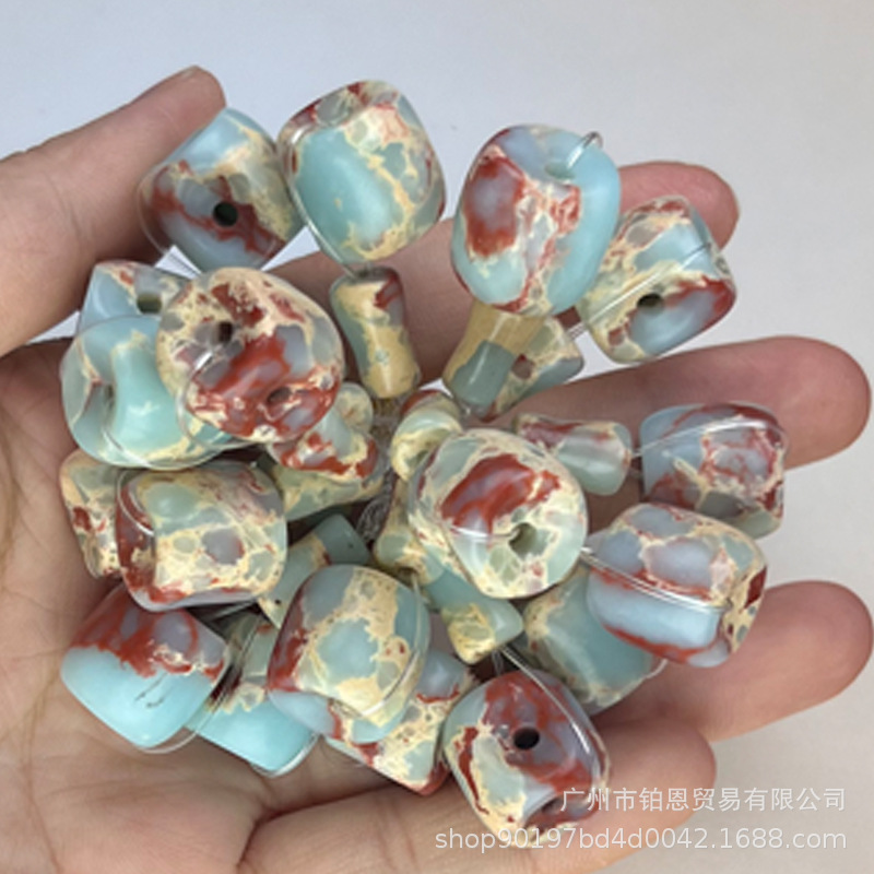 Factory wholesale optimization Shoushan stone Xizang style three-way Buddha head King Kong star Moon Bodhi accessories DIY text play set