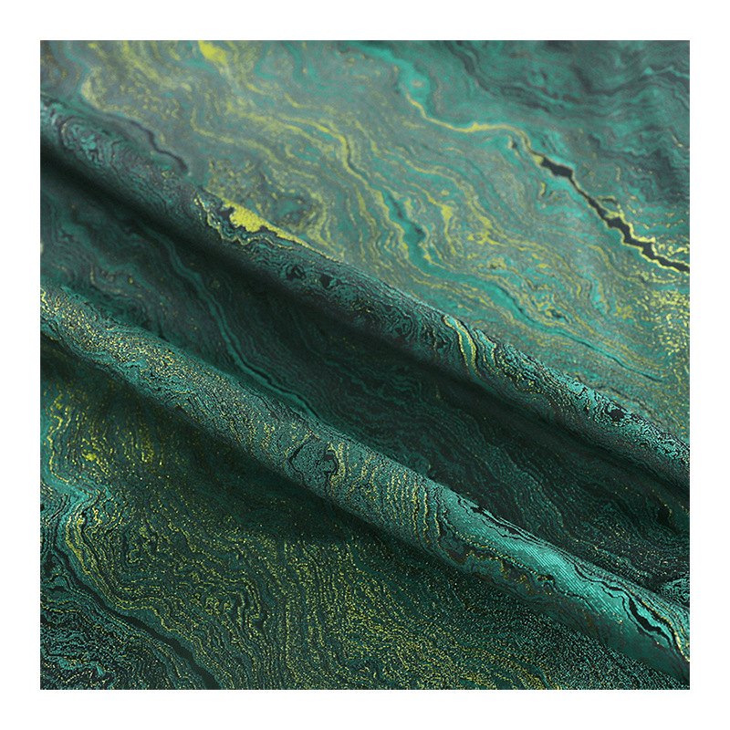 "gilded starry sky" national style jacquard garment fabric gold brocade satin horse-faced skirt fabric for clothes