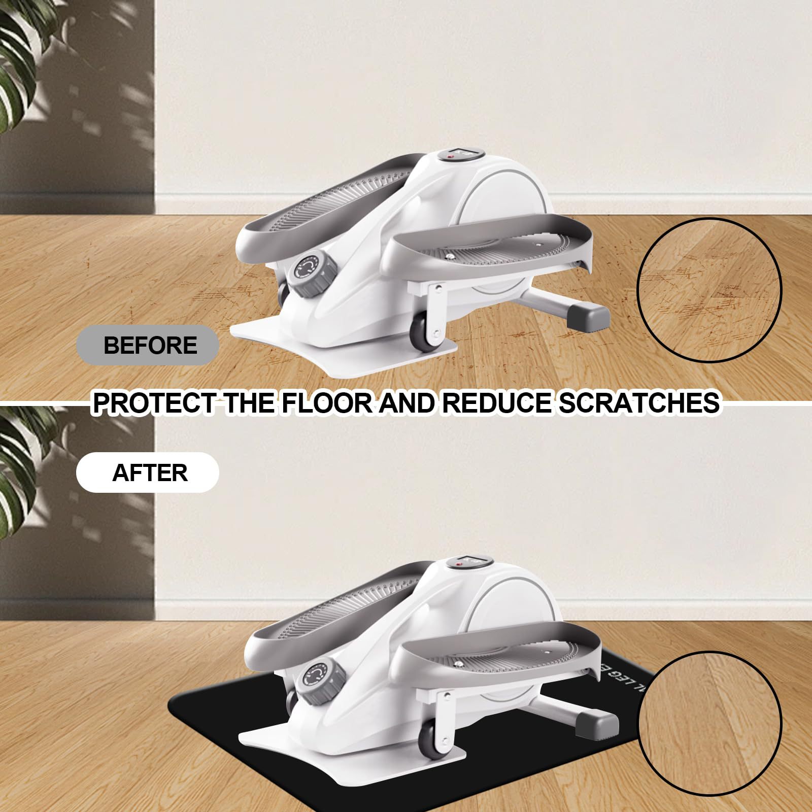 Cross-Border Stepper Pad Leg Exerciser Pvc Leather Non-Slip Pad Foot Pedal Exerciser Pad Floor Protection Pad