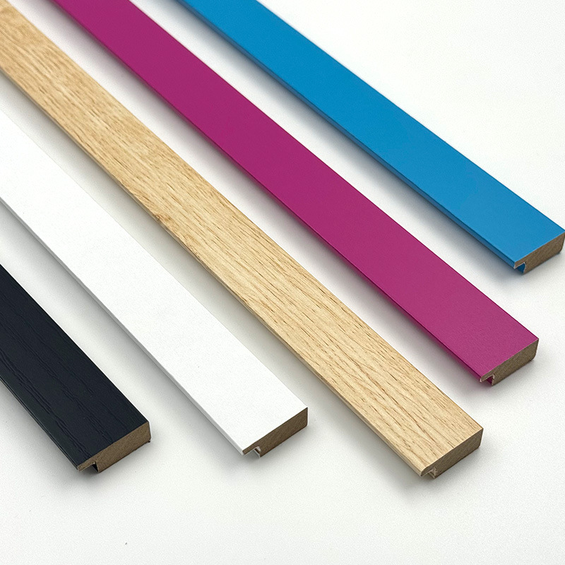 In-Stock Mdf Density Covered Lines Mirror Decorative Lines Desktop Art Display Wall Hanging Picture Frame Strips