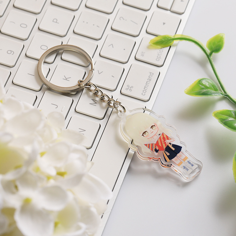 Cartoon Keychain Double-Sided Transparent Acrylic Keychain Star Anime Character Keychain Item Decoration