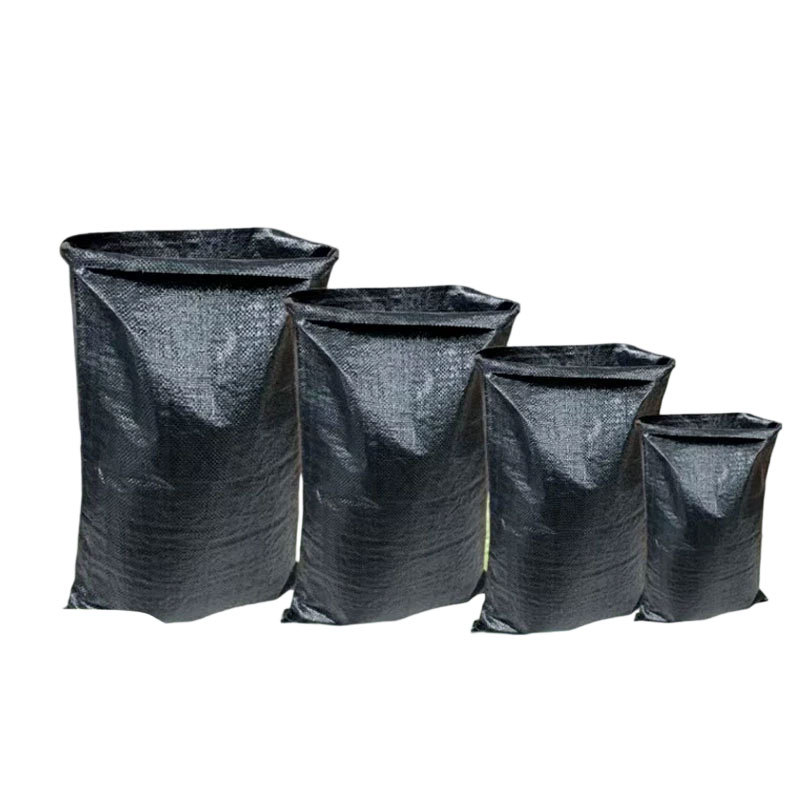 Woven Bags Are Thickened, Sun-Resistant, Anti-Aging, Flood-Proof and Water-Resistant, Carbon Black Woven Bags, Greenhouse Garbage Landfill Woven Bags, Pe