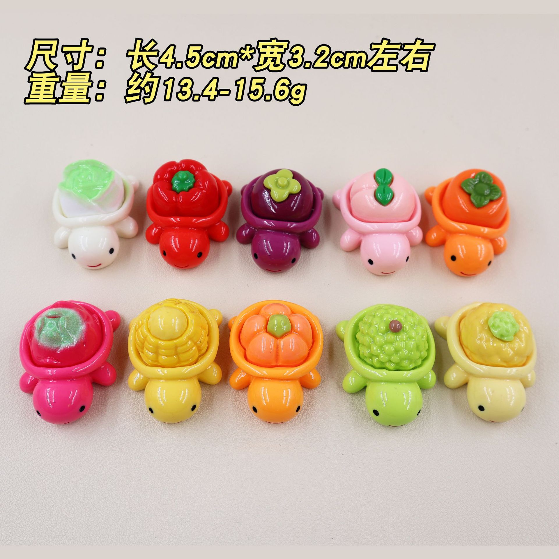 Solid Luminous Vegetable Fruit Tortoise Blind Bag Diy Accessories Micro Landscape Car Resin Ornaments