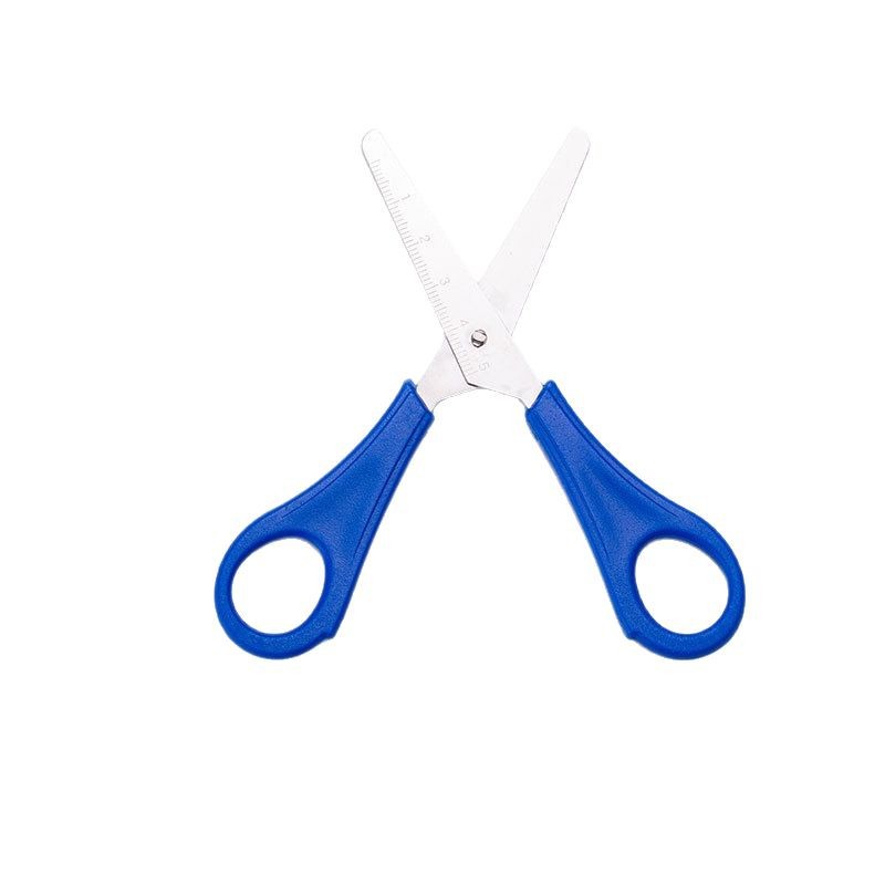 Children's Graded Handmade Scissors Ruler Cut Scale Small Scissors Pupils Paper-cutting Scissors Cut in stock Line Cut