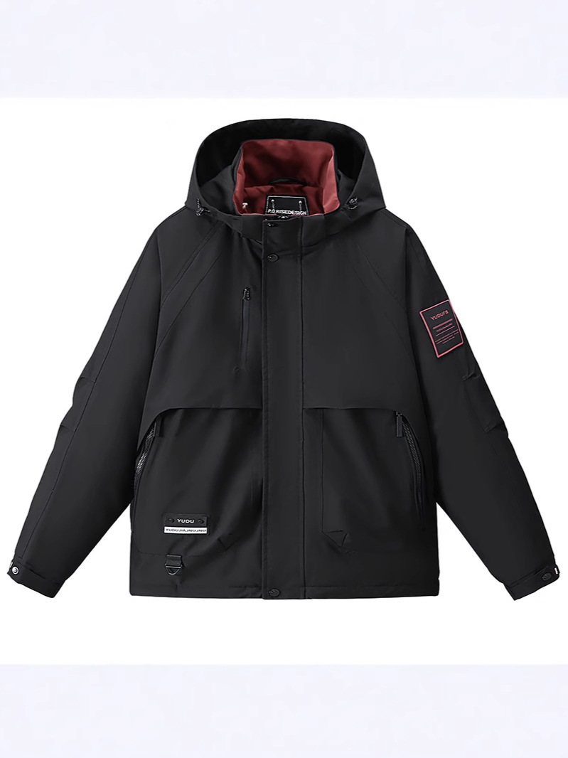 New Men's Winter Fleece-Lined Plus-Size Loose Workwear Trendy Oversized Thickened Jacket 2560-1