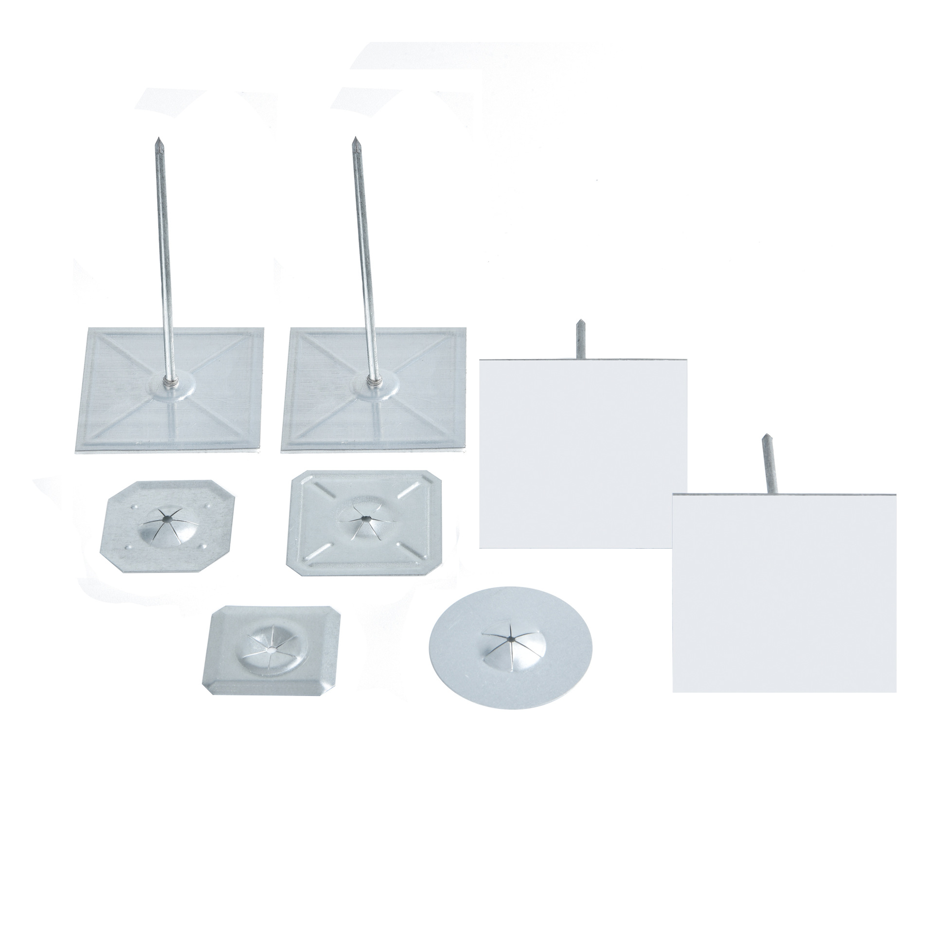 Base 50 * 50mm galvanized iron air conditioning pipe insulation self-adhesive nail self-adhesive insulation self-adhesive rock wool nail