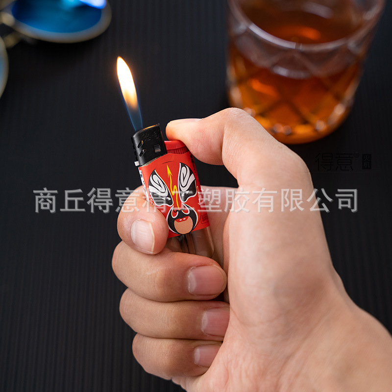Increase the thickness of the big overlord open fire half package painting electronic lighter disposable new creative manufacturers wholesale direct supply