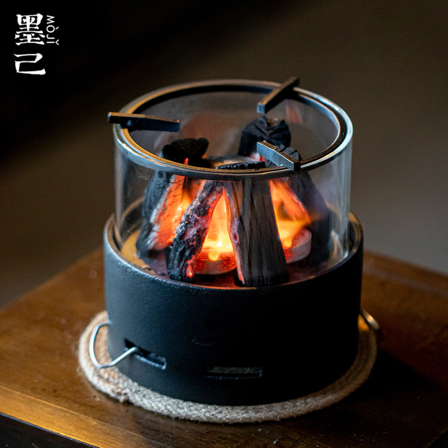 Чайная печь в японском стиле с угольной печью для домашнего чайного помещения и открытого огня