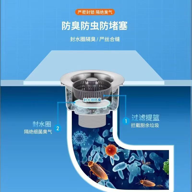 ✅ Kitchen Sink Filter Mesh, Sink Pop-Up Core, Dishwasher Sink Drain Plug, Odor-Proof Household Use