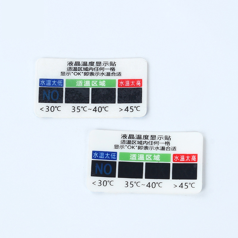 in stock liquid crystal salt water temperature display paste nasal wash salt water temperature liquid crystal paste temperature measurement physiological saline thermometer paste