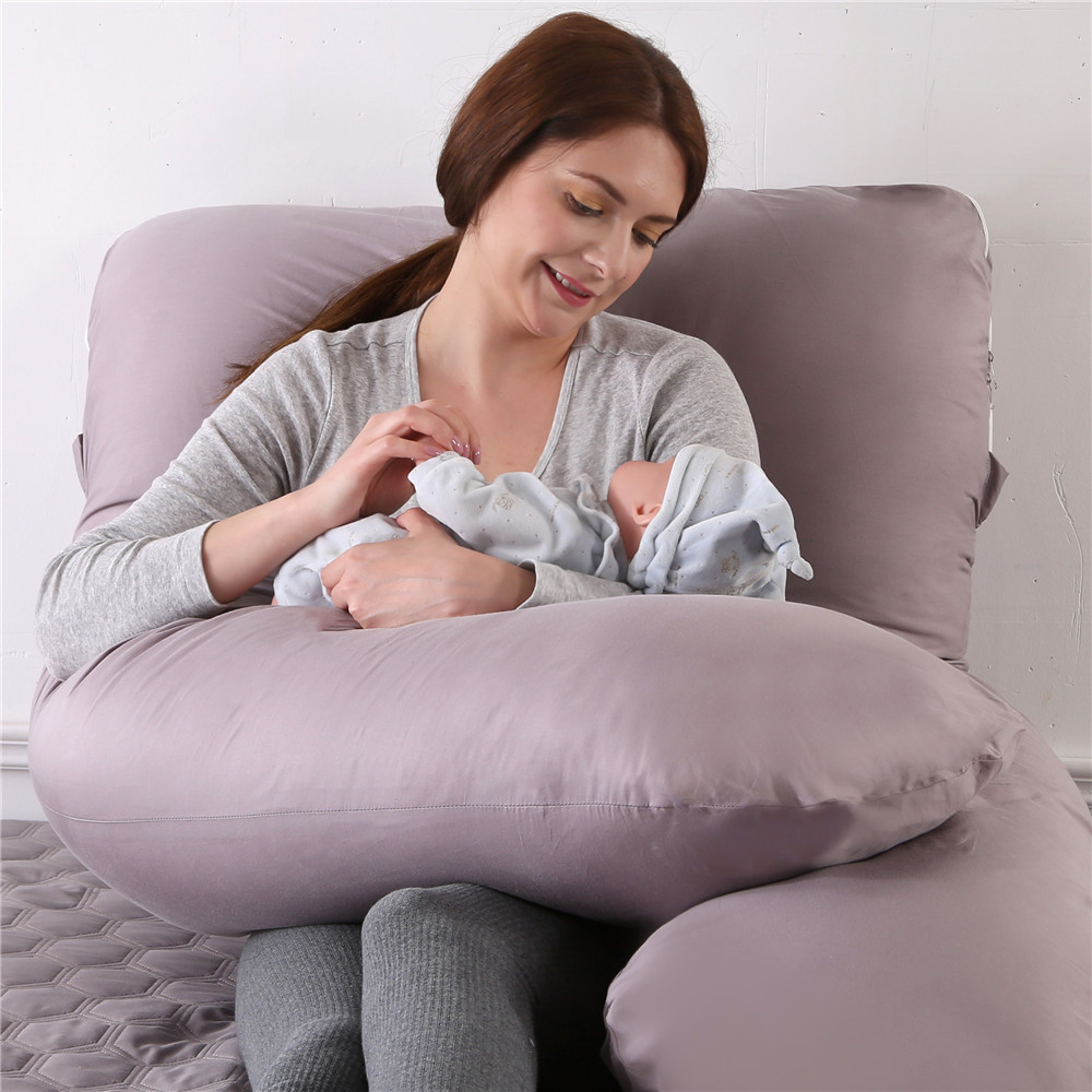 Cross-border maternity pillow removable and washable U-shaped pillow large cushion waist pillow factory foreign trade pillow wholesale super factory