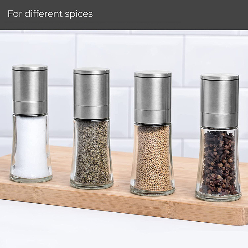 Factory Direct Supply Grinder Kitchen Supplies Stainless Steel Pepper Grinder Manual Pepper Mill Seasoning Bottle