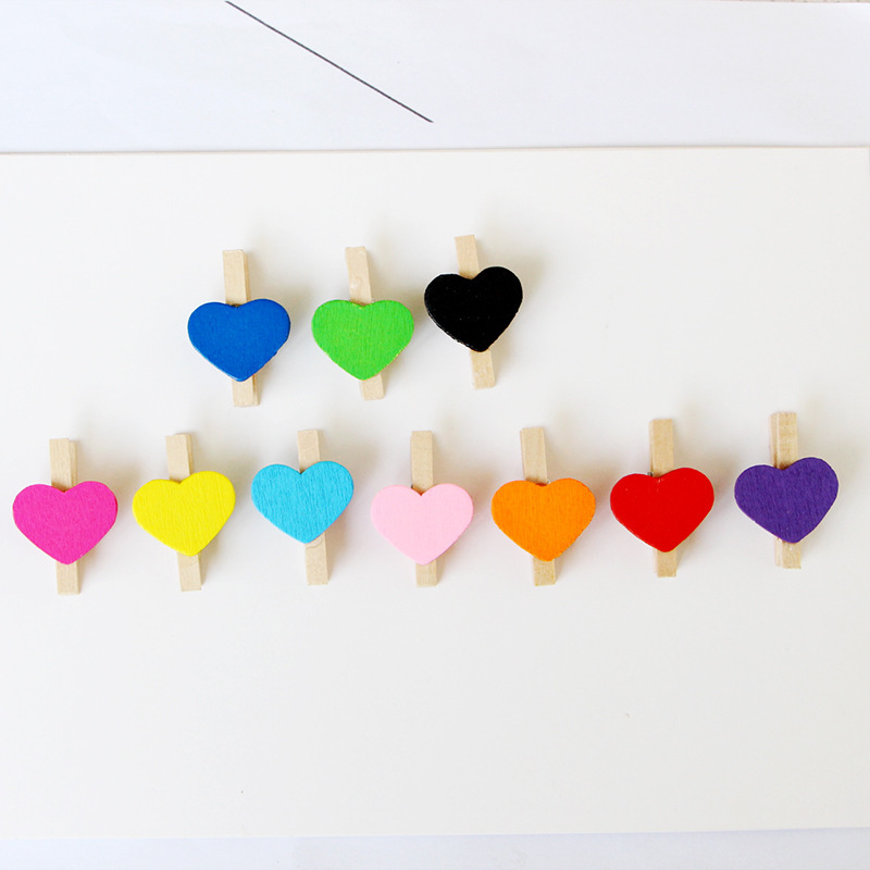 Manufacturer Supplies 3X0.4Cm Creative Clip Photo Clip Photo Clip Photo Wall Note Clip Message Clip Heart Clip