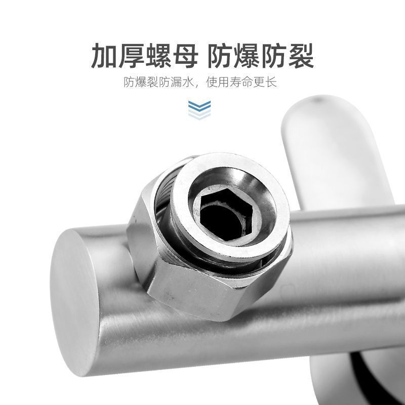 304 stainless steel shower faucet bathtub faucet into the wall bathroom two-way mixing valve concealed cold and hot triple faucet