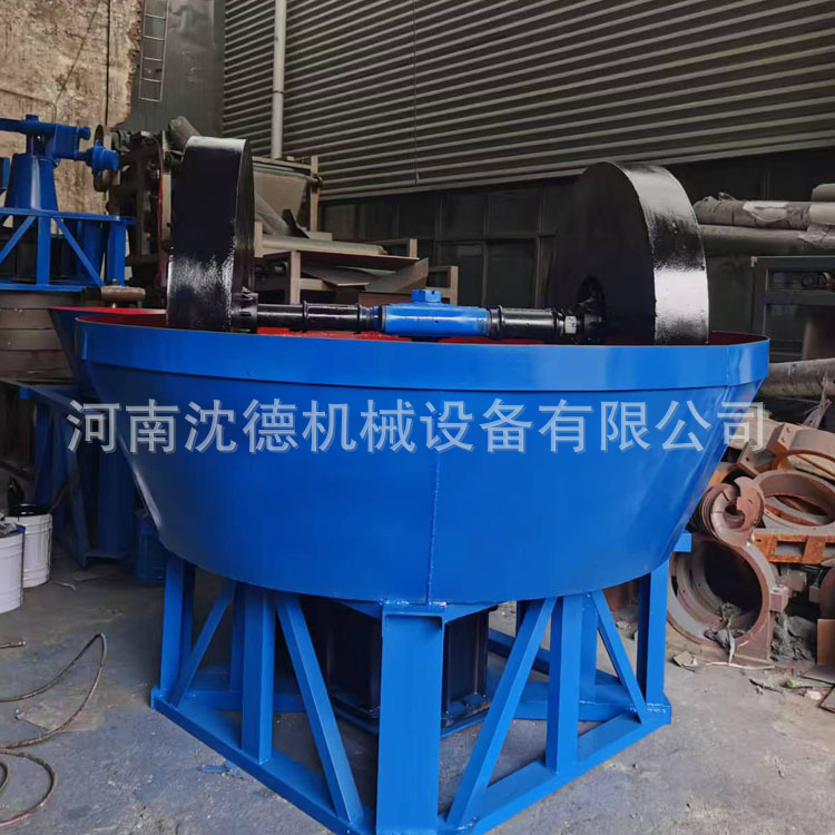 Shen De Mineral Processing Rock Gold Amalgamated Wet Mill Small Wheeled 1200 Type Wet Gold Mill Equipment Is on Sale in Stock