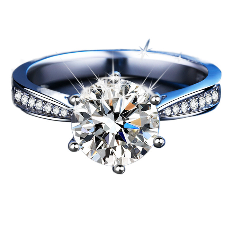 genuine goods D color moissanite diamond ring 1 karat sterling silver couples ring men and women a pair of marriage proposal wedding ring for girlfriend