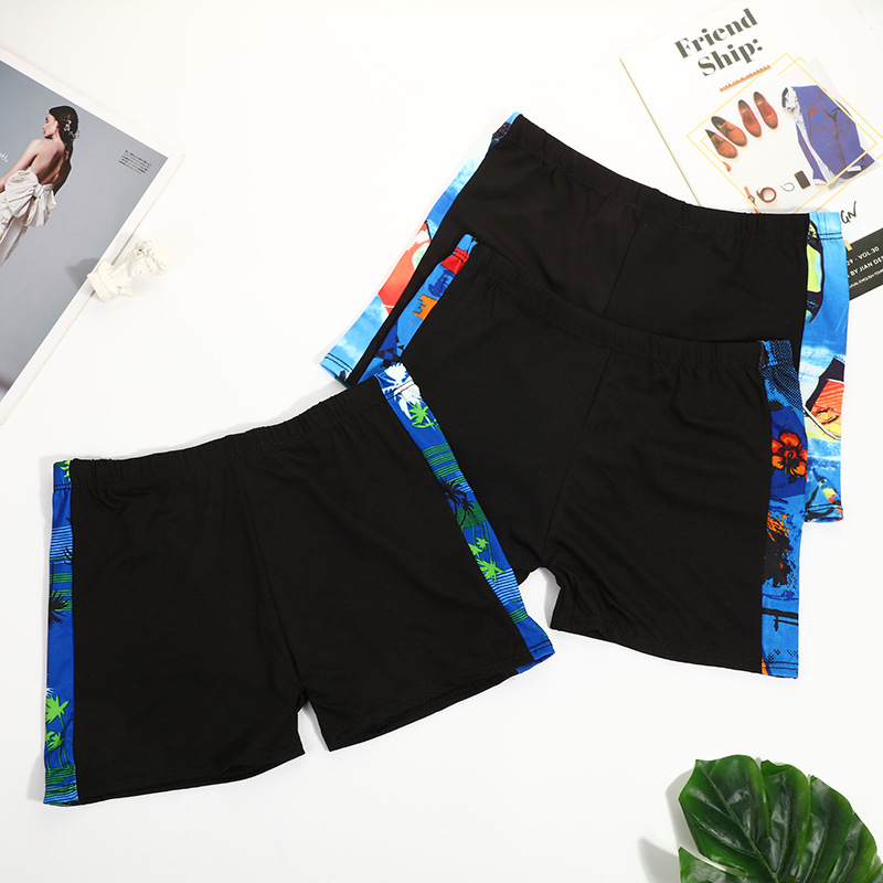 Adult Men's Swimming Trunks Plus Size Swimming Trunks Swimming Pool Close-fitting Large Children's Boxer Shorts Hot Spring Bath Beach Pants