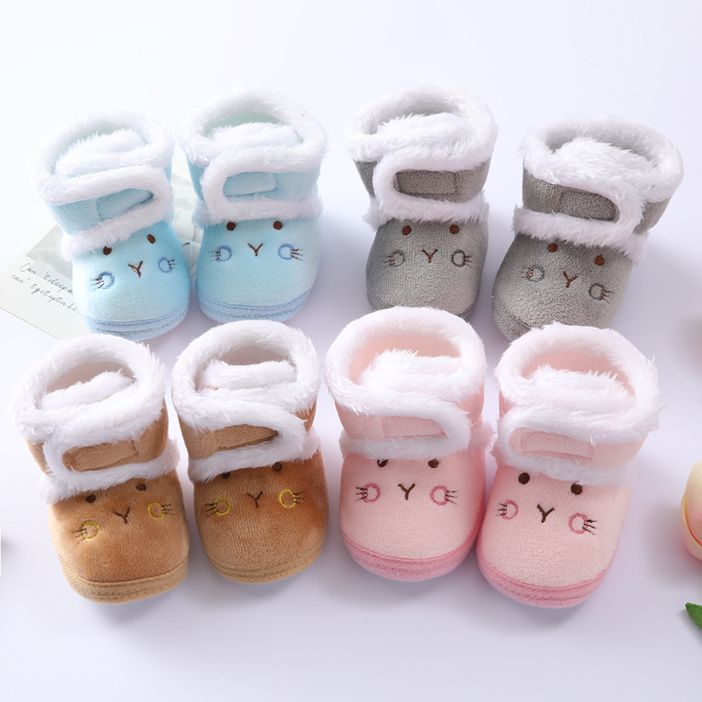2023 new baby shoes 0-1 years old baby shoes autumn and winter soft bottom toddler shoes 3-5-7-9 months male daughter children's cotton shoes