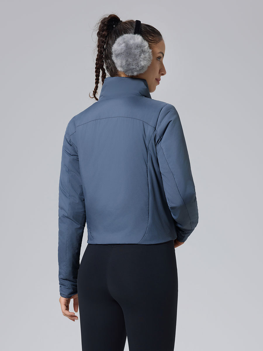 Autumn and Winter Slim Short Jacket for Women, Lightweight, Warm, Thickened, Casual Sportswear, Versatile Fitness Casual Yoga Cotton Jacket