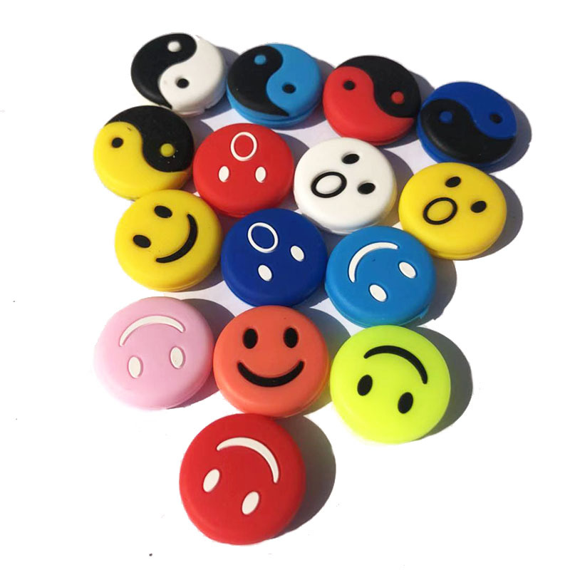 Cross-Border Silicone Funny Tennis Racket Shock Absorber Surprised Expressions Tai Chi Tennis Racket Shock Absorber Shockproof