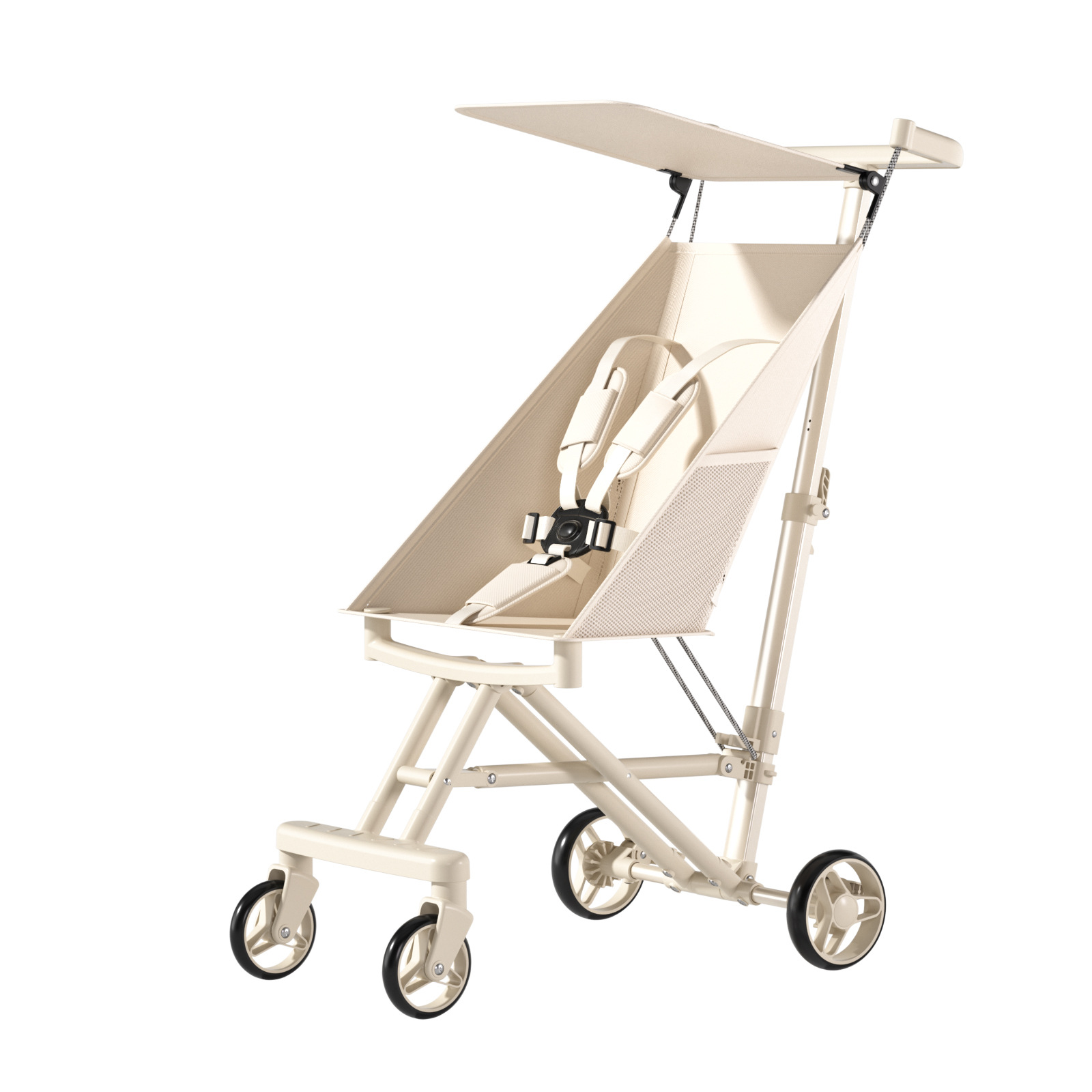 Wholesale New Sliding Baby Trolley Children's Lightweight Folding Pocket Car Foldable Big Children Baby Four Wheeler