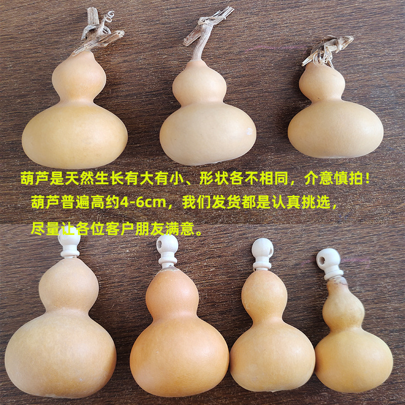 Natural Hand-Held Small Gourd with Faucet and Cork, Small Gourd Wholesale, Hand-Twisted Small Beautiful Gourd