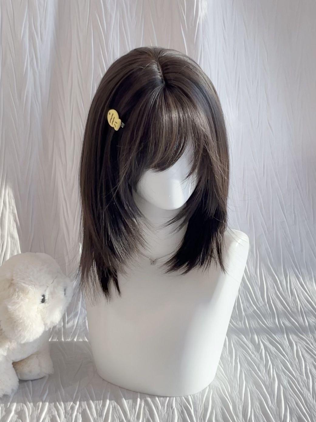 High-Level Collarbone Hair Lolita Sweet Cute Girl Cos Two-Dimensional Wig Set Xiangyu