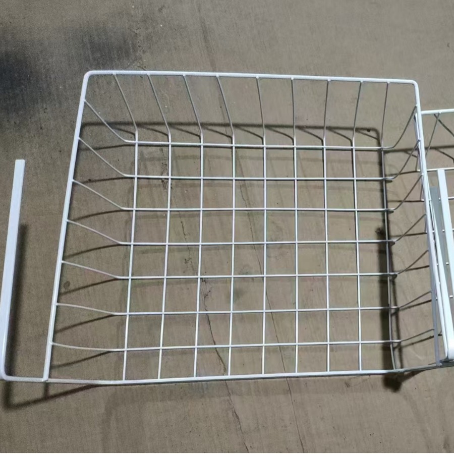 European-style multi-functional punch-free kitchen bathroom storage basket storage rack iron hanging basket