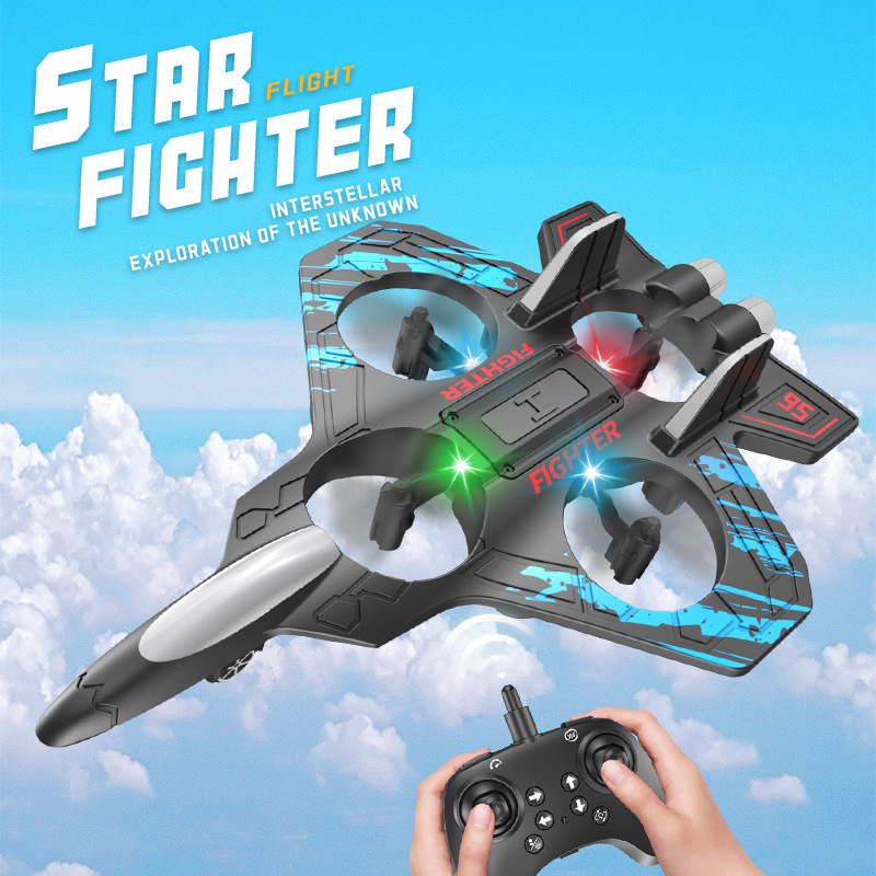 Cross-Border Classic Popular Foam Aircraft Multi-Functional Stunt Performance Remote Control Aircraft Model Colorful Light Drone