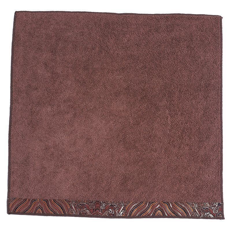 Hongshang Embroidered Cotton and Linen Tea Towel Japanese Chinese Kung Fu Tea Ceremony Absorbent Thickeneded Tea Cloth Square Boutique Tablecloth Accessories