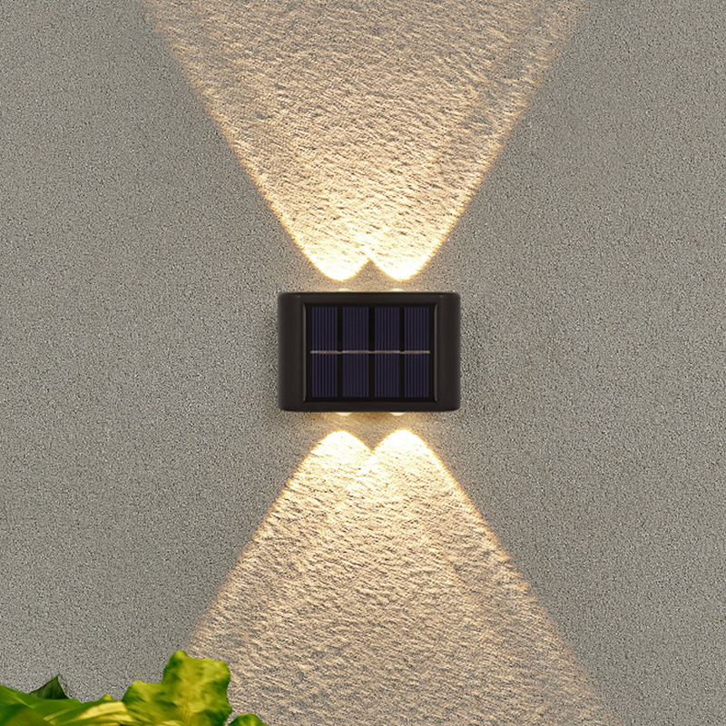 Solar Wall Lamp Outdoor Wall Lamp Decoration Layout Wall Washing New up and down Luminous Atmosphere Solar Lamp