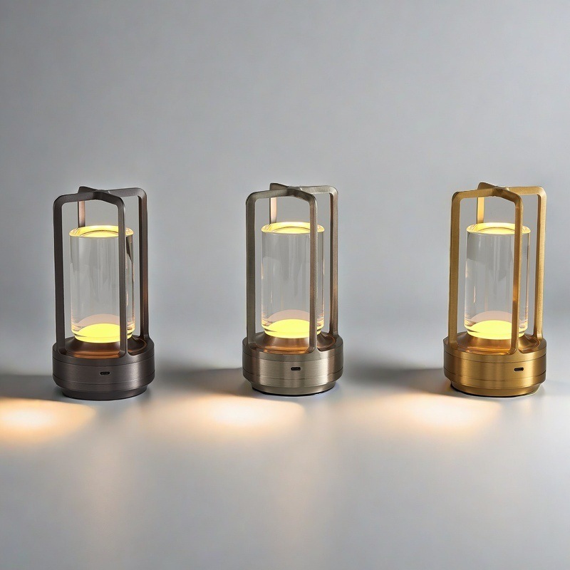 Cross-Border Led Creative Desk Lamp, Smart Bedroom Atmosphere Light, Bedside High-End Night Light, Rechargeable Camping Dimmable Light