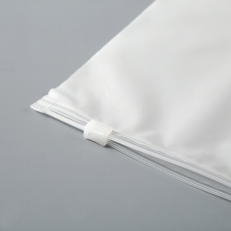 Small size storage sealed bag in stock double-sided EVA frosted self-sealing bag jewelry packaging zipper bag