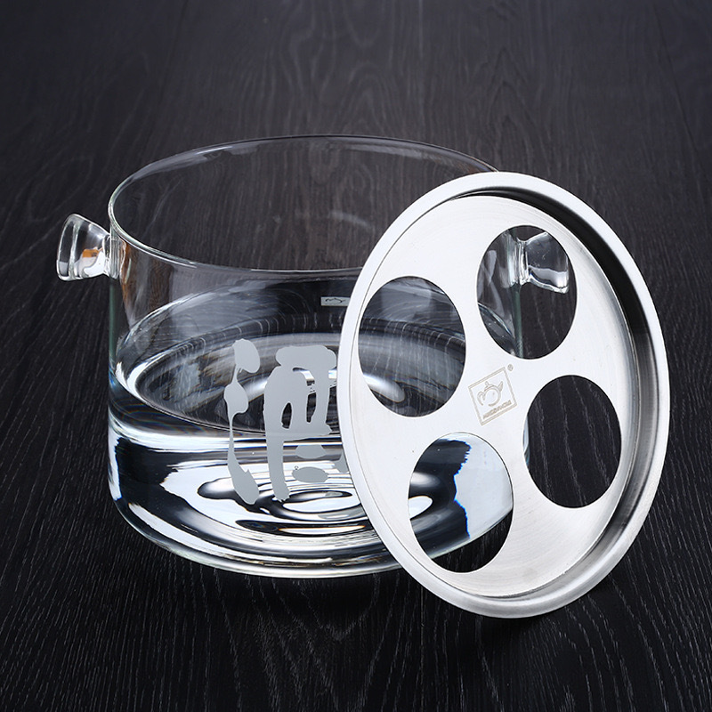 Factory wholesale borosilicate glass hot wine pot household glass wine white wine warmer wine set suit Net Red New