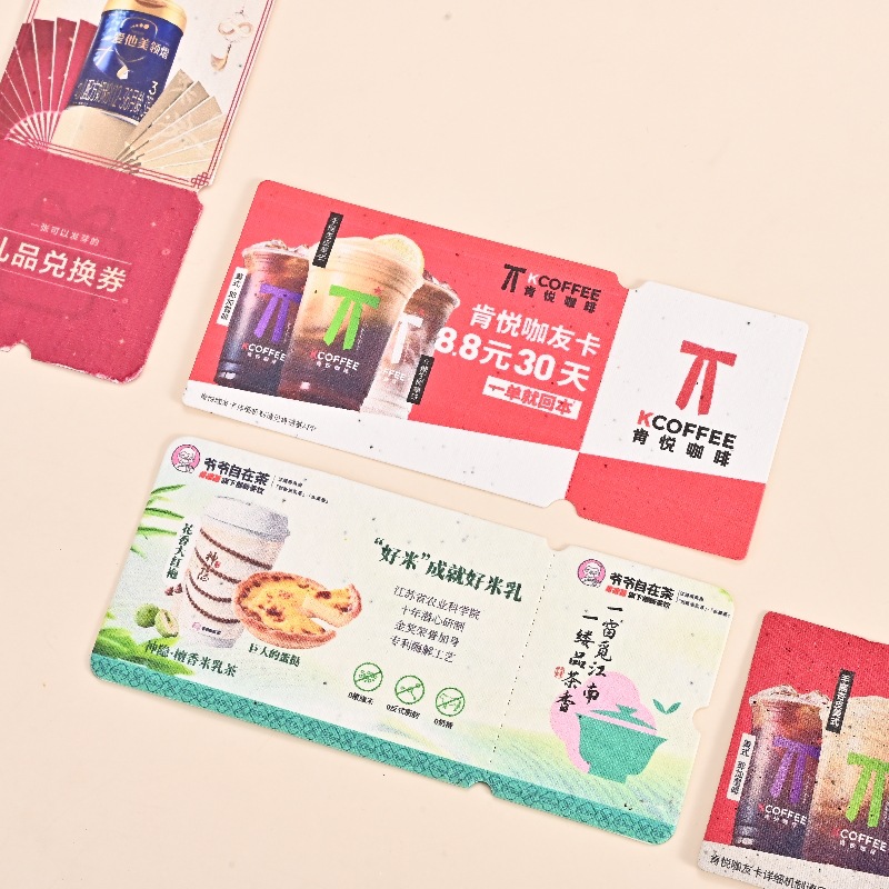 Seed paper card wholesale handmade sprout postcard creative concert tickets invitation art paper special paper