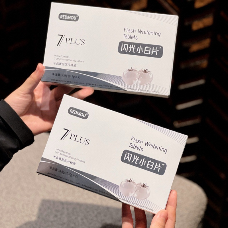 Redmou Flash White Crystal Tomato Tablets Candy White Tomato Water Light Blemishes Translucent Skin