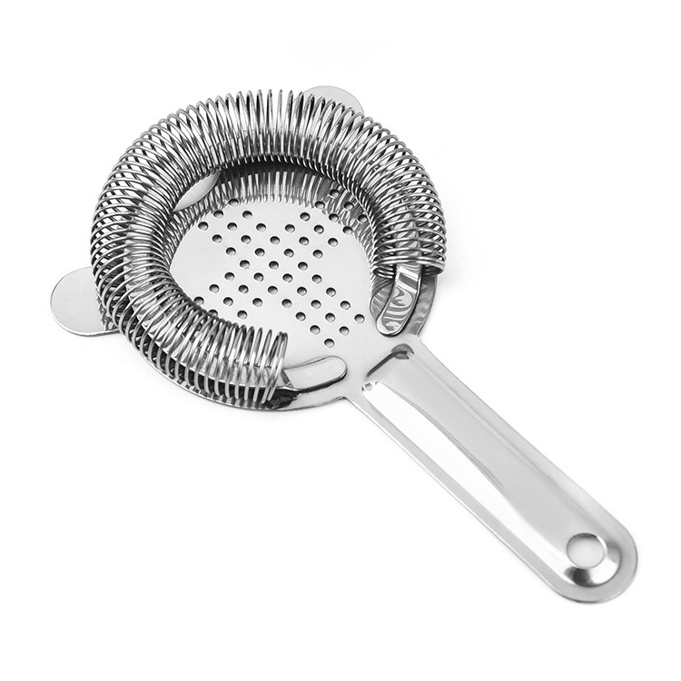 304 stainless steel cross ice filter Hawthorne ice shield thickened ice separator bar cocktail cocktail mixing tool