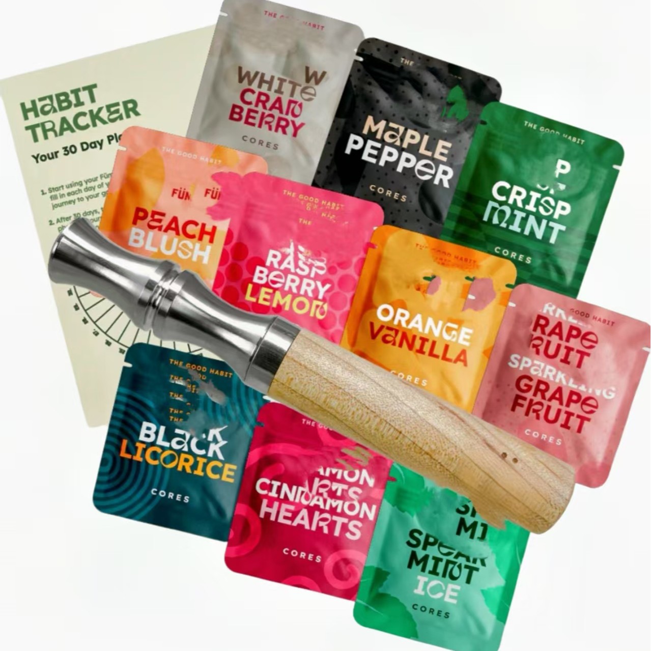 Производитель настраивает различные сменные трубки для сигарет, упаковка с ароматом