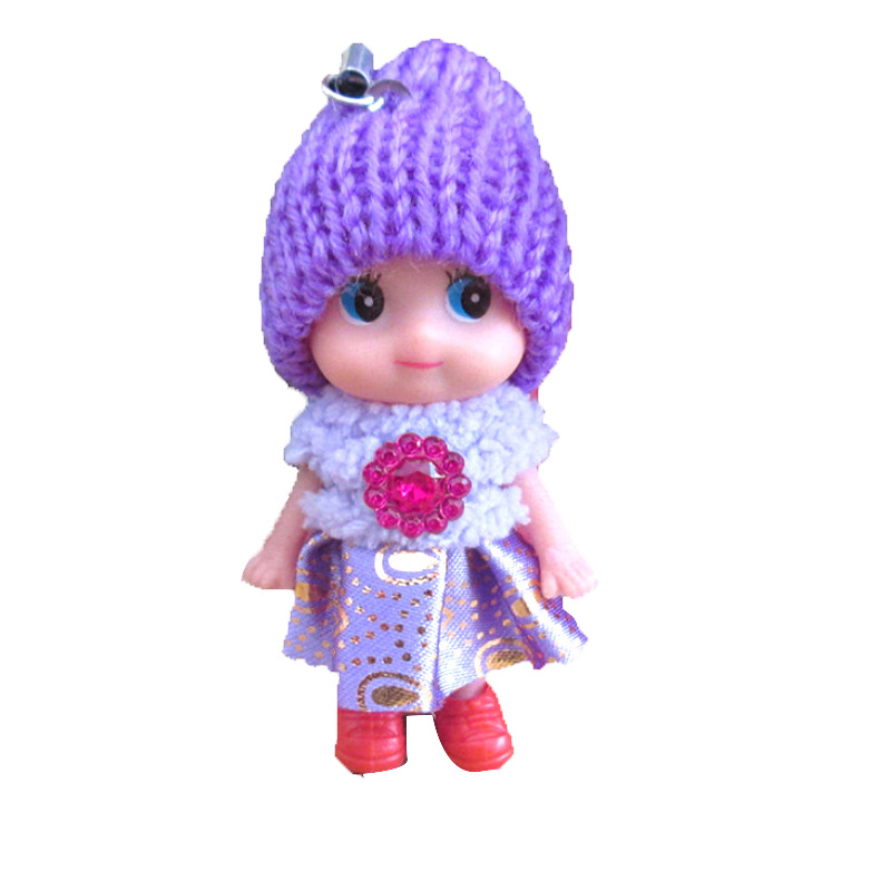 8cm hat doll clown mobile phone pendant doll wedding children's small gift stall vinyl doll wholesale