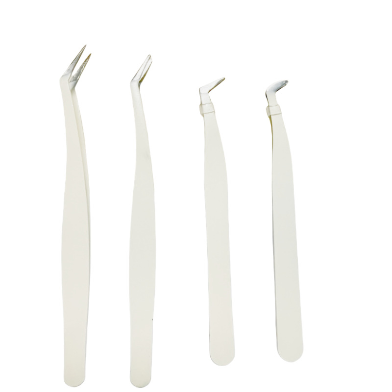 High-Precision Gold Feather Clip Eyelash Grafting Tweezers Planting Blooming False Eyelashes Dolphin Clip False Eyelash Tool