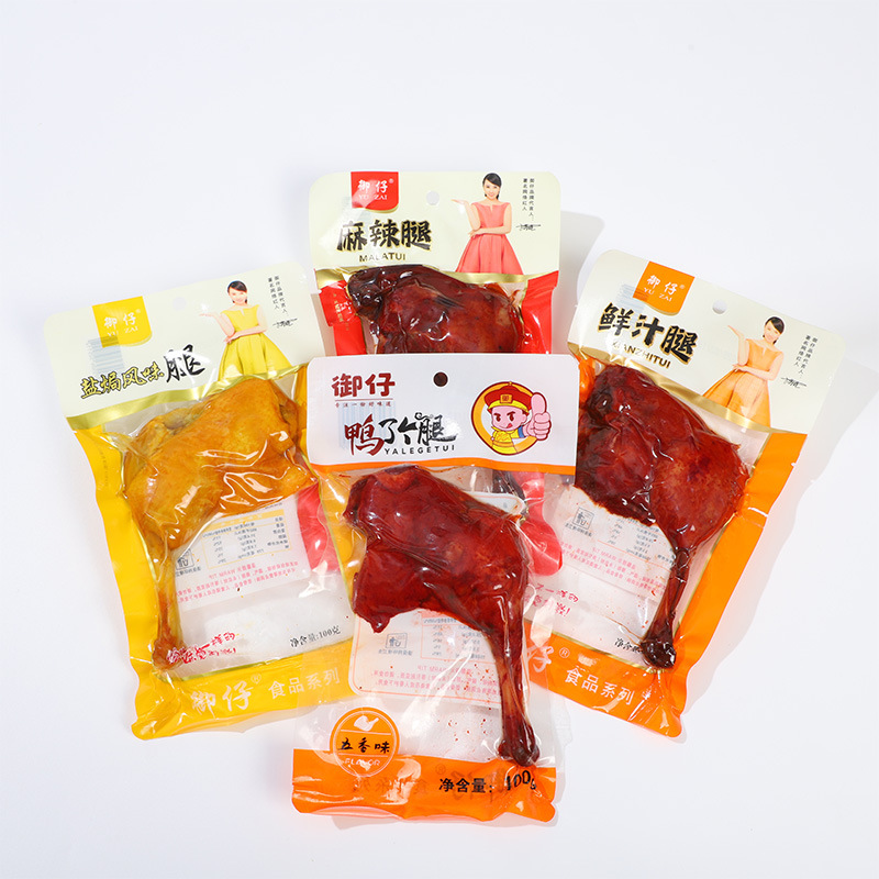 Postage royal baby 110g spicy salt baked spiced duck leg marinated vacuum bag instant cooked duck leg snacks
