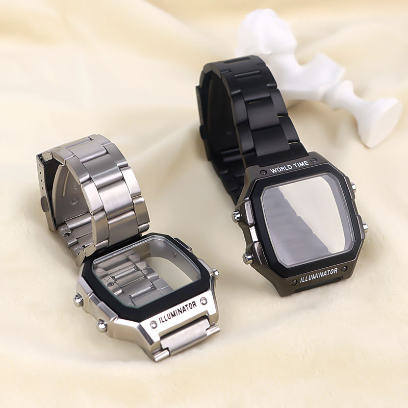 Корпус и ремешок из сплава, электроплакированный, интегрированная адаптация 31*31, ударопрочные аксессуары для цифрового механизма 1200