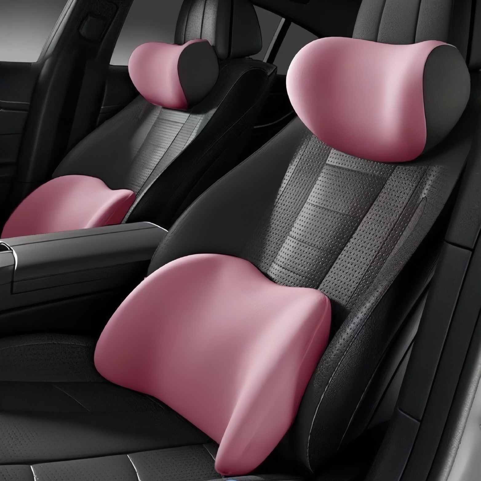 Car Lumbar Support Cushion Seat Backrest Car Cushion Driving Lumbar Support Waist Pillow Headrest