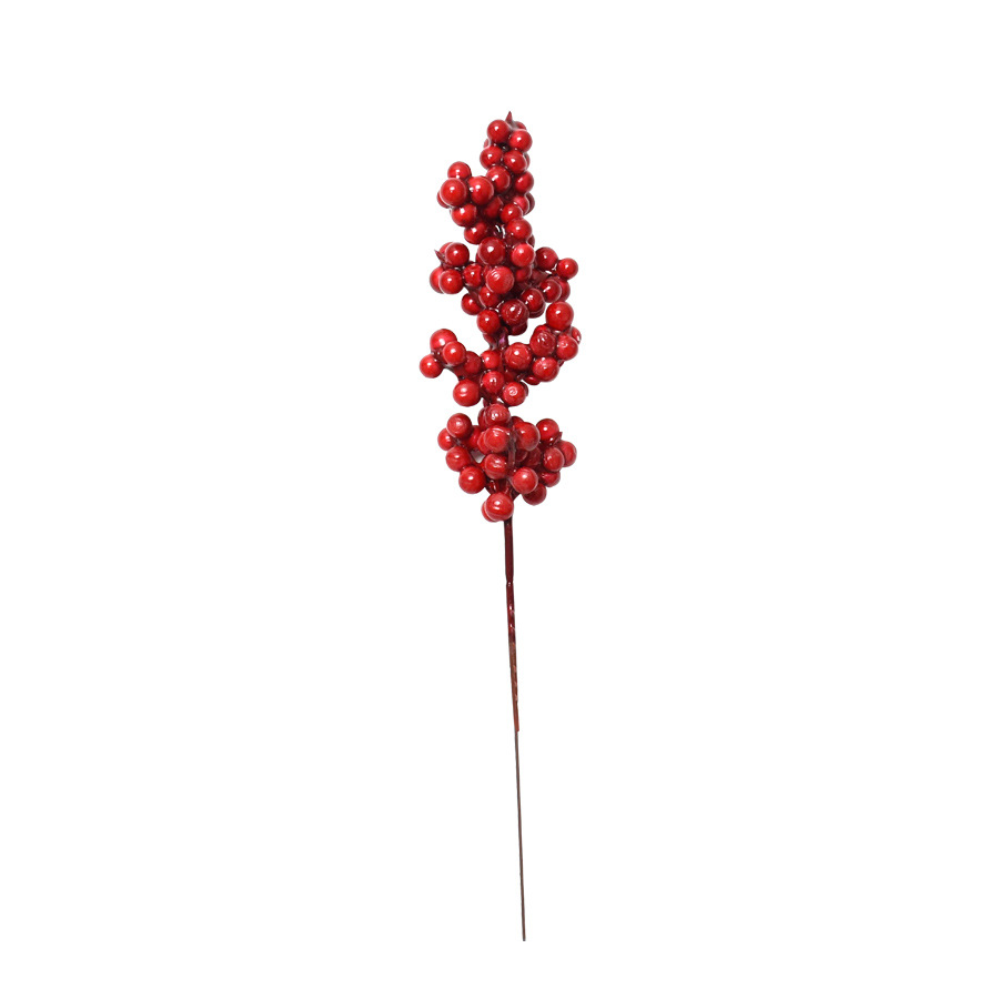 Cross-Border Artificial Red Fruit Bunch Decoration, Artificial Red Fruit Bunch, Artificial Fortune Fruit, Home Decoration Ornaments, Red Fruit Cuttings